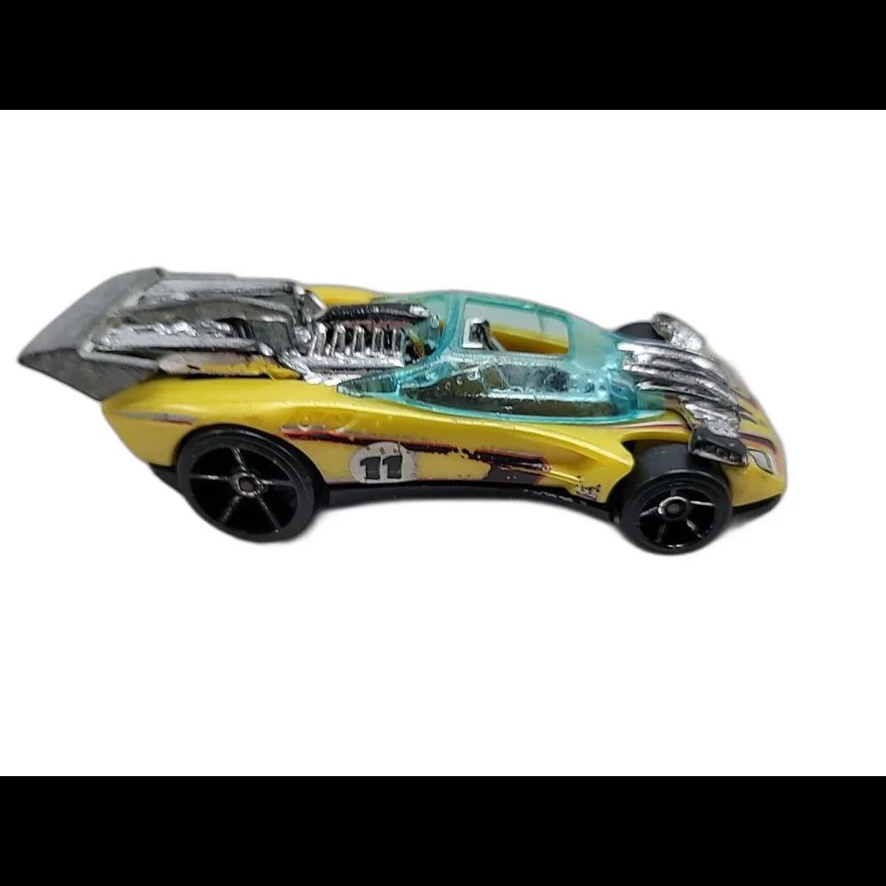 2009 Hot Wheels Yellow Flathead Fury HW Connect Cars Die-Cast Loose Mattel 1:64